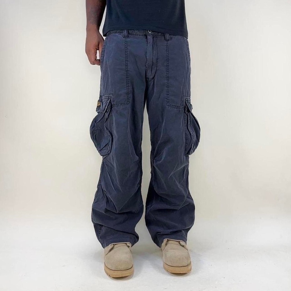 Vintage Navy Polo Ralph Lauren Baggy Cargo Pants
